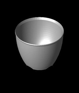 pot intérieur spirale arrondie 3d print model - Mito3D