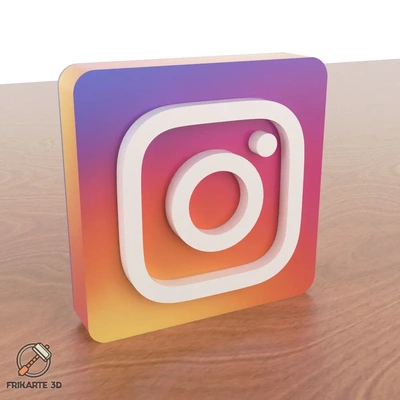 instagram decoration - 3d by frikarte3d on thangs reels trophy desktop 3d print model - Mito3D