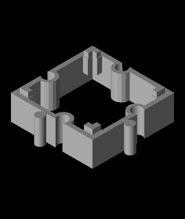 imbriqué carré carrelage 33mm passe temps Jeux 3d print model - Mito3D