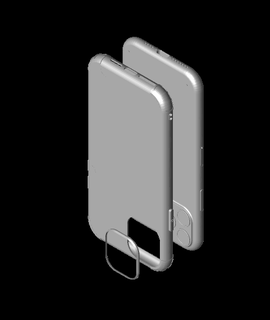 Iphone 11 pró+caso 3d modelo spanky2g9 3d print model - Mito3D
