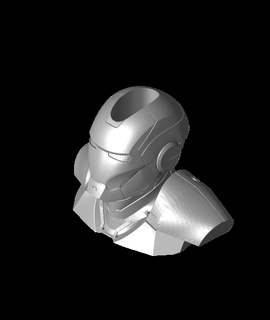 iron man bust bic buddy frightenedemu 3d print model - Mito3D