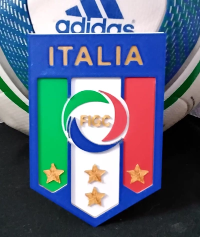 italie nationale football équipe coaster or plaque 3d by papawazzy créateur 3d print model - Mito3D