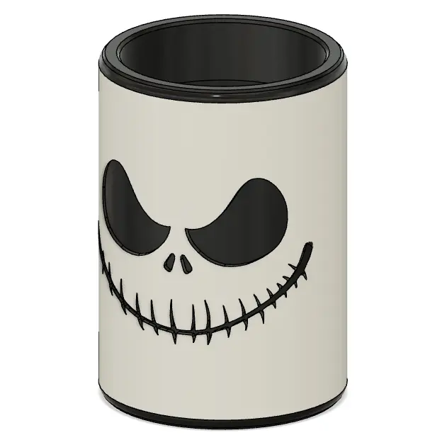 jack skellington can cupstl - 3d by glytch on thangs halloween cup skelington punpkin king drink holder beer soda nightmare christmas 3D print model - Mito3D