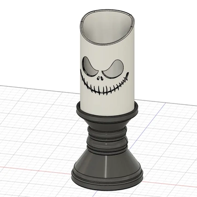 jack skellington tea light candlestl - 3d by glytch on thangs hobbies & leisure special occasions holidays seasonal events skelington nightmare christmas pumpkin king candle 3d print model - Mito3D