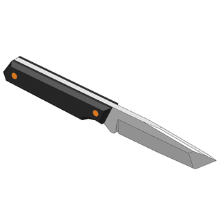 Japonca Tanto bıçak Mazay kendin yap 3d print model - Mito3D