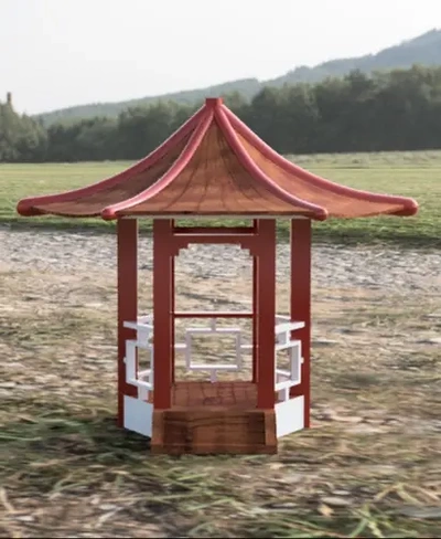 japonés templo 3d by shack3d impresión on gracias decoración miniatura 3d print model - Mito3D
