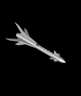 Jéricho fusée modèle franchement construit 3d 3d print model - Mito3D