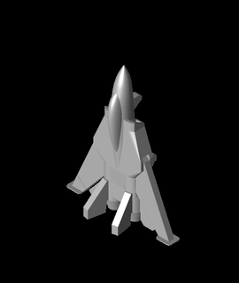 Jet combattente 200 staccarsi liscio brimstl 3d print model - Mito3D
