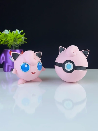 jigglypuff pokeball 3d by premere stampa on grazie 3d print model - Mito3D