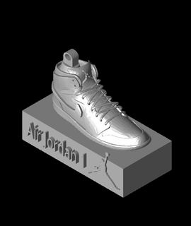 jordan 1 sculpture stl 3d model omidiarvand thangs 3d print model - Mito3D