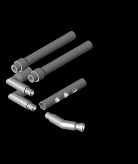 jumbo masón tarro gravedad tubo p3 3d print model - Mito3D