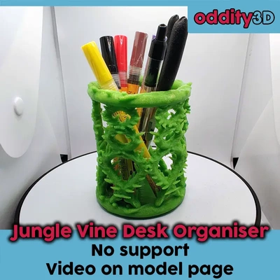 jungle vine desk organiser easy no support print - 3d by oddity on thangs 3d print model - Mito3D