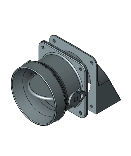 k-40 laser 4-inch window exhaust vent - nates144 3D print model - Mito3D