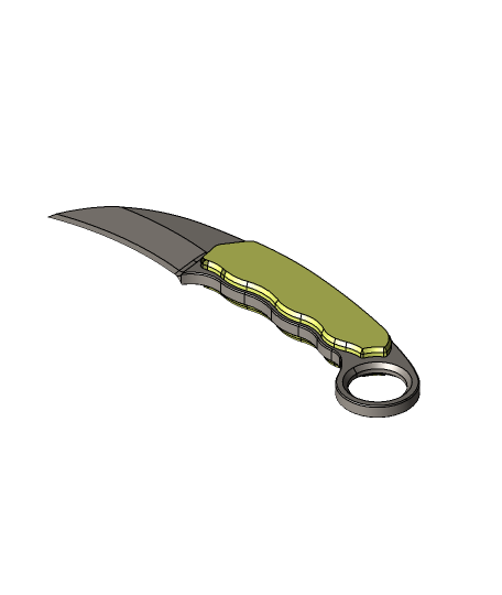 karambit 7 robinia 3D print model - Mito3D