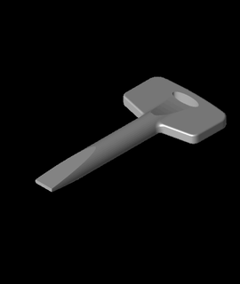 chave formado plano Chave fenda 3d modelo ce 3d print model - Mito3D