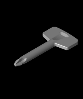 key formed phillips screwdriver v1 3d model ce thangs 3d print model - Mito3D