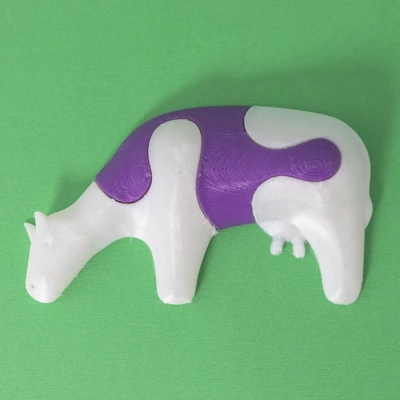 capretto seghetto alternativo mucca 3d by on grazie puzzle jig gioco giocattolo ragazzi bambini facile semplice animale animali 3d print model - Mito3D