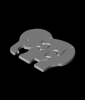 criança elefante enigma 3d modelo krisz0422 3d print model - Mito3D