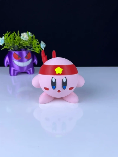 kirby fighter complete - 3d by pressprint on thangs nintendo gaming head 3d print model - Mito3D