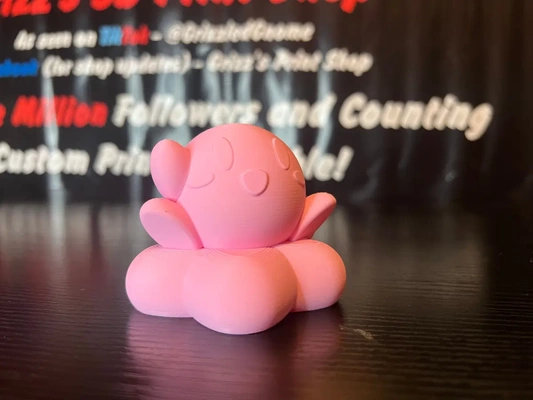 kirby riding warp star - print in place 3d by grizzledgnome on thangs 3d print model - Mito3D