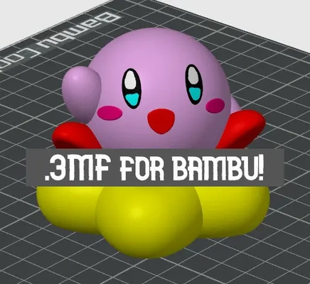 kirby warp star - pre painted bambu print in place 3d by grizzledgnome on thangs 3d print model - Mito3D