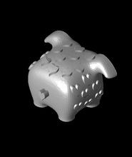 kissing piggies 3d model 3dprintbunny thangs 3d print model - Mito3D