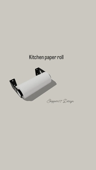 kitchen paper roll holderstl - 3d by skipper07 on thangs home & garden dining 3d print model - Mito3D