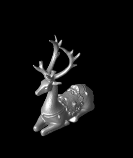kneel deer generated revopoint 3d model thangs 3d print model - Mito3D