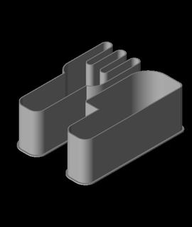 faca garfo nestable caixa v1 ppac 3d print model - Mito3D