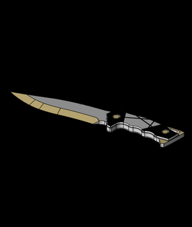 knife version 22 roboninja 3d print model - Mito3D