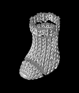 knitted stocking - dual color wmaker 3d print model - Mito3D