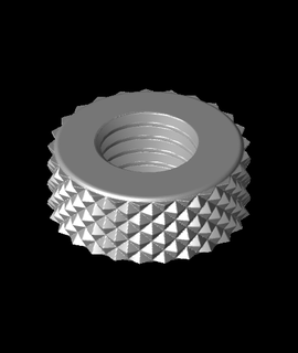 knurled nut 3d model evanhecht thangs 3d print model - Mito3D