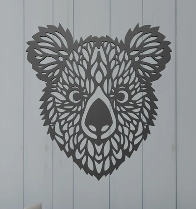 coala urso parede arte 3d by ri0m0 on 3d print model - Mito3D