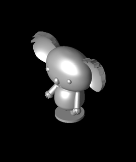 Koala Pucca Anime Serie 3d Modell danke 3d print model - Mito3D