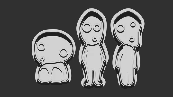 kodama cookie cutters - 3d by omsculpts on thangs 3d print model - Mito3D