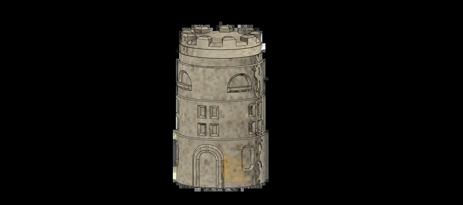 koozie castle threaded - 3d by beetlebuild on thangs 3d print model - Mito3D