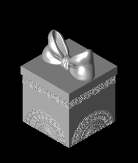 lace doily gift box 3d print model - Mito3D