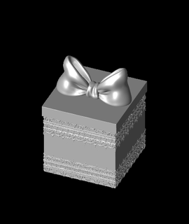 cordón regalo caja 2 3d print model - Mito3D