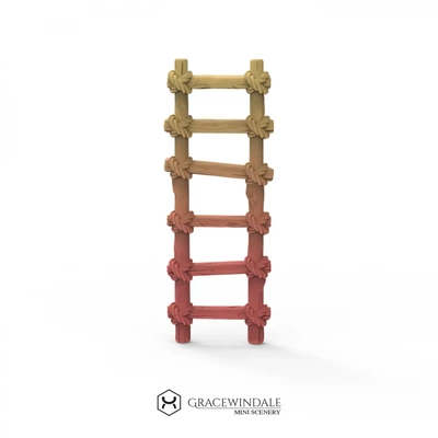 ladder - 3d by gracewindale on thangs dnd tabletop prop props terrain miniature diorama 28mm 32mm scenery scatter d&d pathfinder games 3d print model - Mito3D