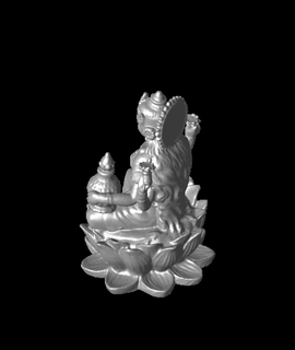 lakshmi - goddess fortune lotus 3d model thangs 3d print model - Mito3D