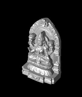 Lakshmi lotus trône kirtimukham 3d modèle 3d print model - Mito3D