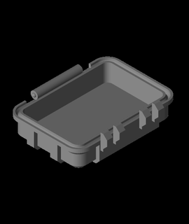 latching rugged box - compact latch 3d model thangs 3d print model - Mito3D
