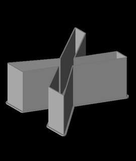 latin capital letter nestable box v1 3d print model - Mito3D