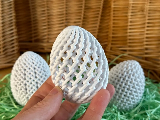 lattice easter egg chain link - 3d by davemakesstuff on thangs celtic knot knots wicker weaving weave spring microphone 3d print model - Mito3D