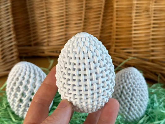 lattice easter egg wicker - 3d by davemakesstuff on thangs chain link celtic knot knots weave weaving hair head 3d print model - Mito3D