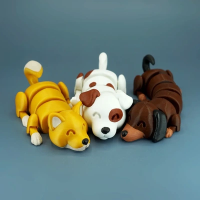 lazy dogs - 3d by mcgybeer on thangs 3d print model - Mito3D