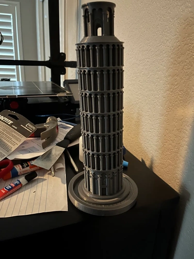 inclinado torre of pisa 3d by titã estampas on 3d print model - Mito3D
