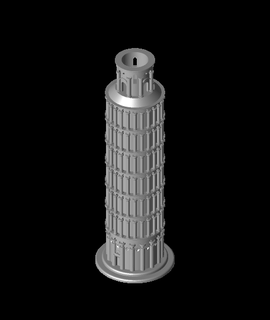 leaning tower pisa goodtitan44 3d print model - Mito3D