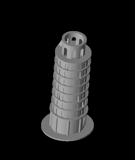 inclinado torre pisa lápis suporte 3d modelo 3d print model - Mito3D