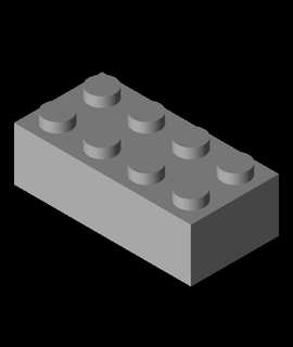 Lego tijolo 4x2 atirador impresso 3d print model - Mito3D